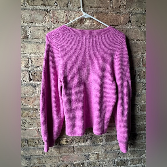 J. Crew Vibrant Pink Crew Neck Sweater - Picture 2 of 4